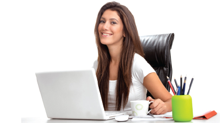 business-girl-white-background